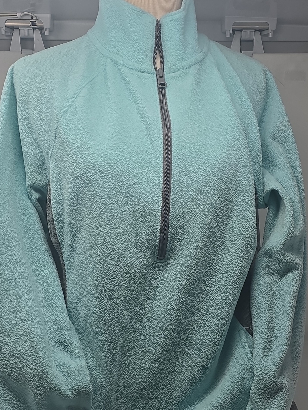 SO Women's Light Teal Quarter-Zip Fleece Pullover